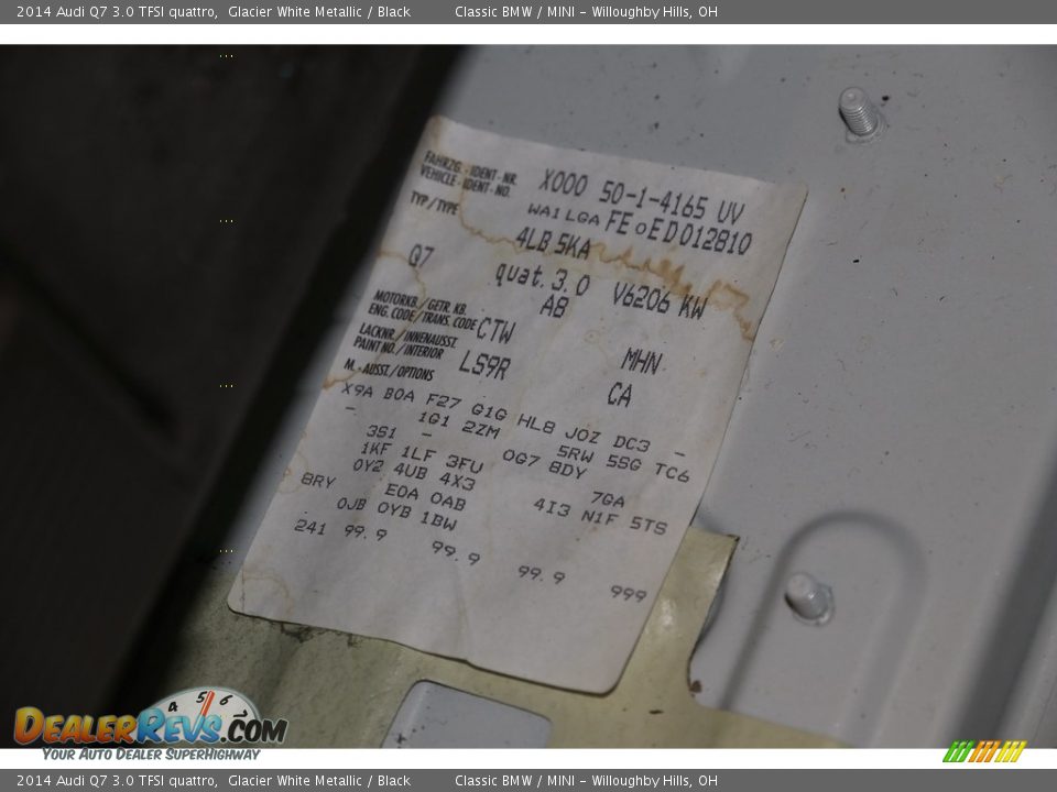 2014 Audi Q7 3.0 TFSI quattro Glacier White Metallic / Black Photo #33