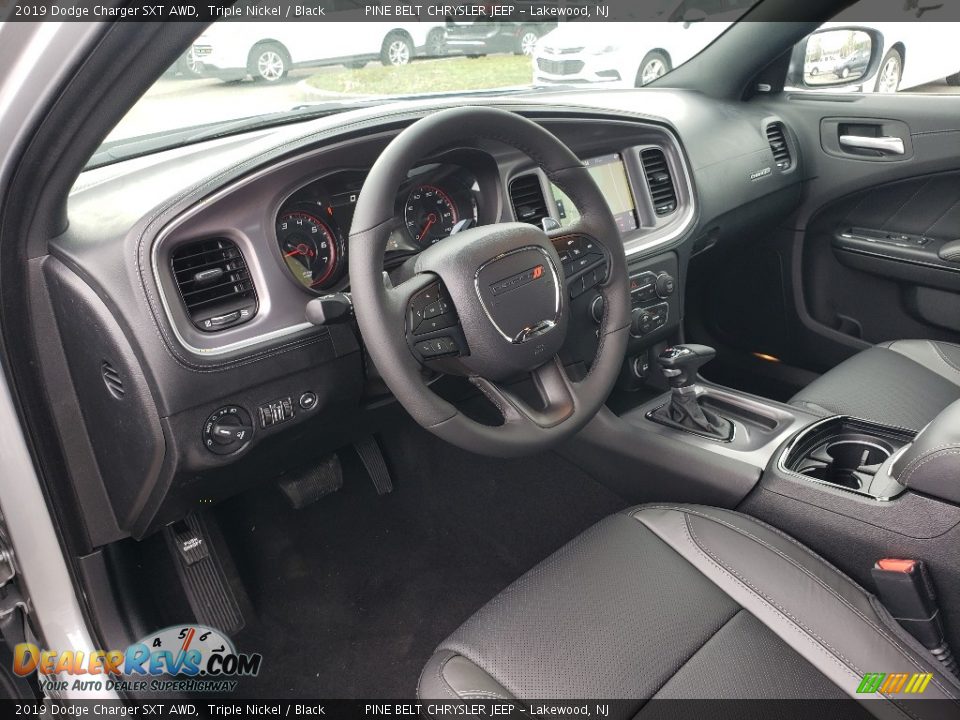 Black Interior - 2019 Dodge Charger SXT AWD Photo #7