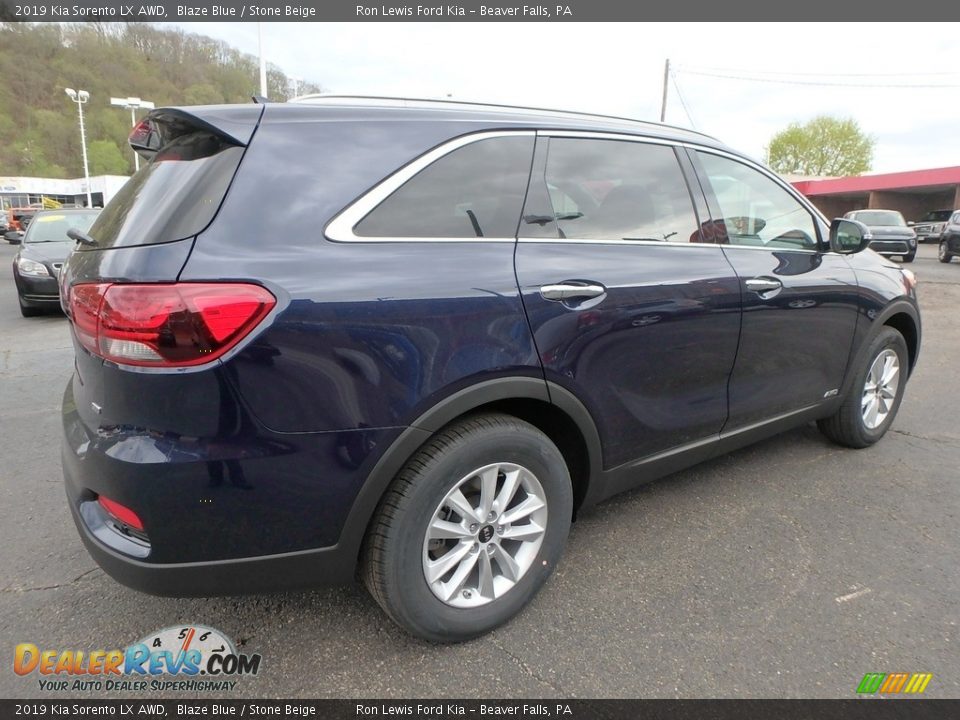 2019 Kia Sorento LX AWD Blaze Blue / Stone Beige Photo #2