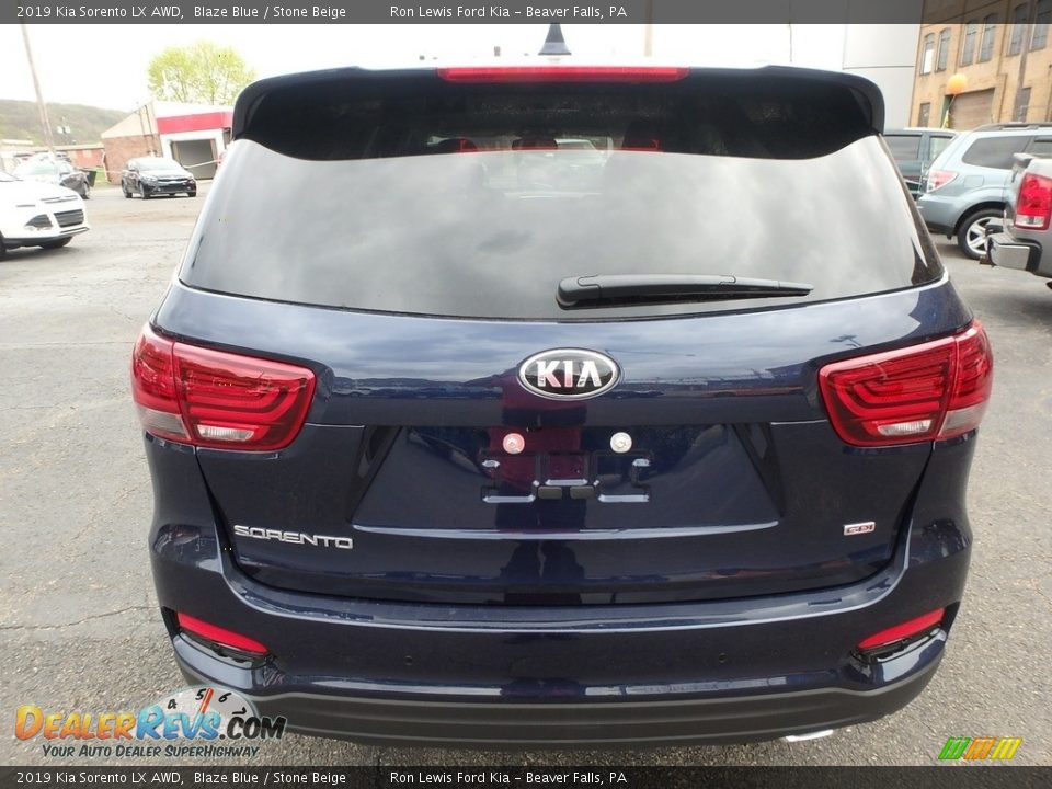 2019 Kia Sorento LX AWD Blaze Blue / Stone Beige Photo #3