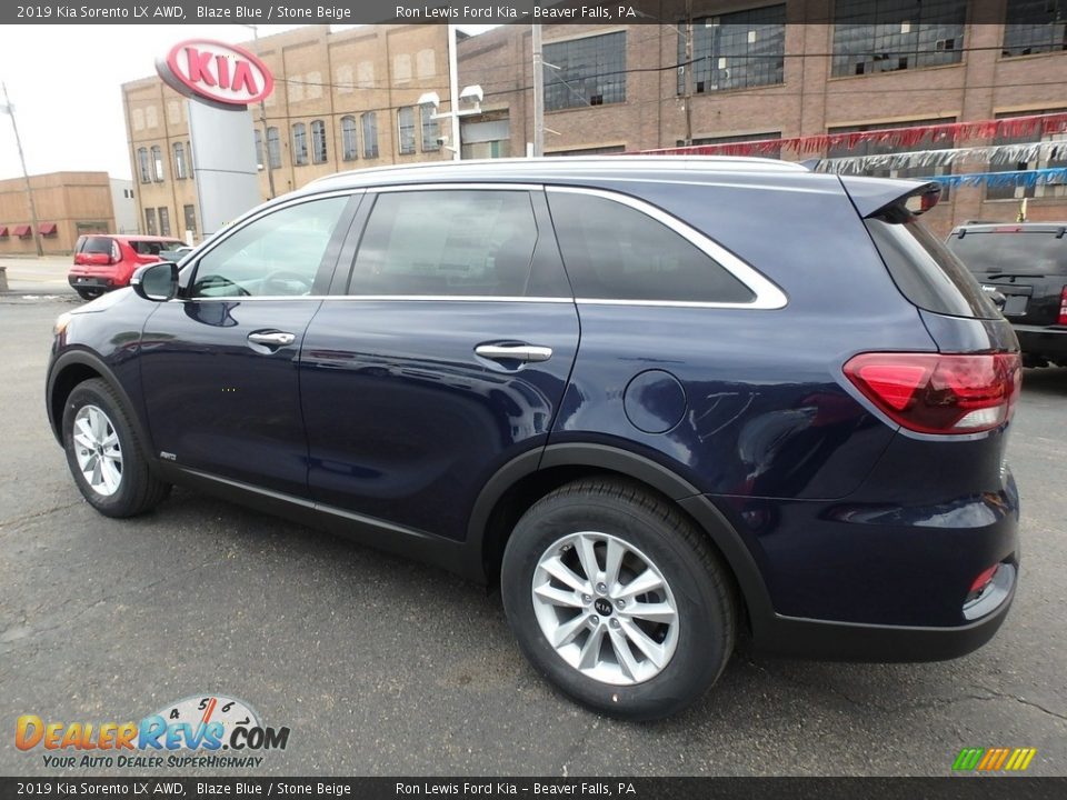 2019 Kia Sorento LX AWD Blaze Blue / Stone Beige Photo #5