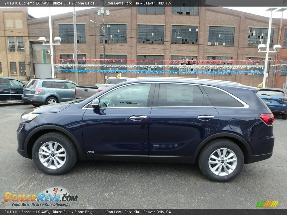 2019 Kia Sorento LX AWD Blaze Blue / Stone Beige Photo #6