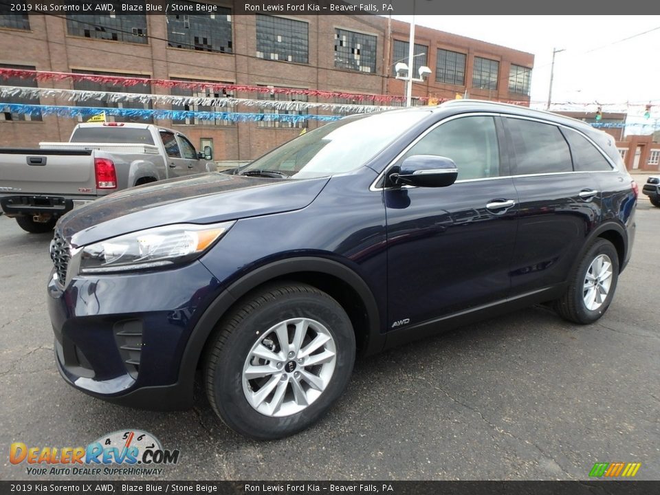 2019 Kia Sorento LX AWD Blaze Blue / Stone Beige Photo #7