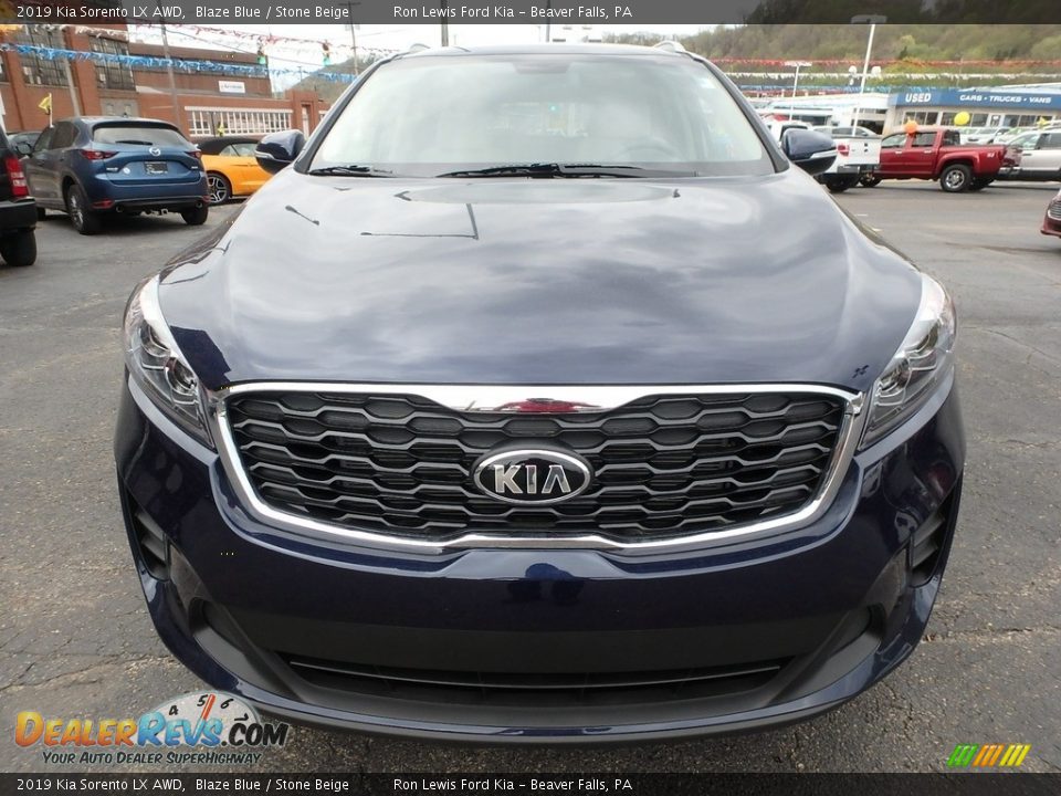 2019 Kia Sorento LX AWD Blaze Blue / Stone Beige Photo #8