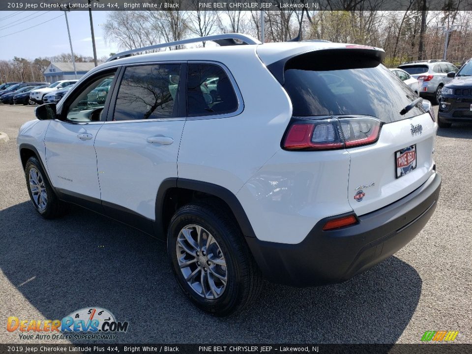 2019 Jeep Cherokee Latitude Plus 4x4 Bright White / Black Photo #4