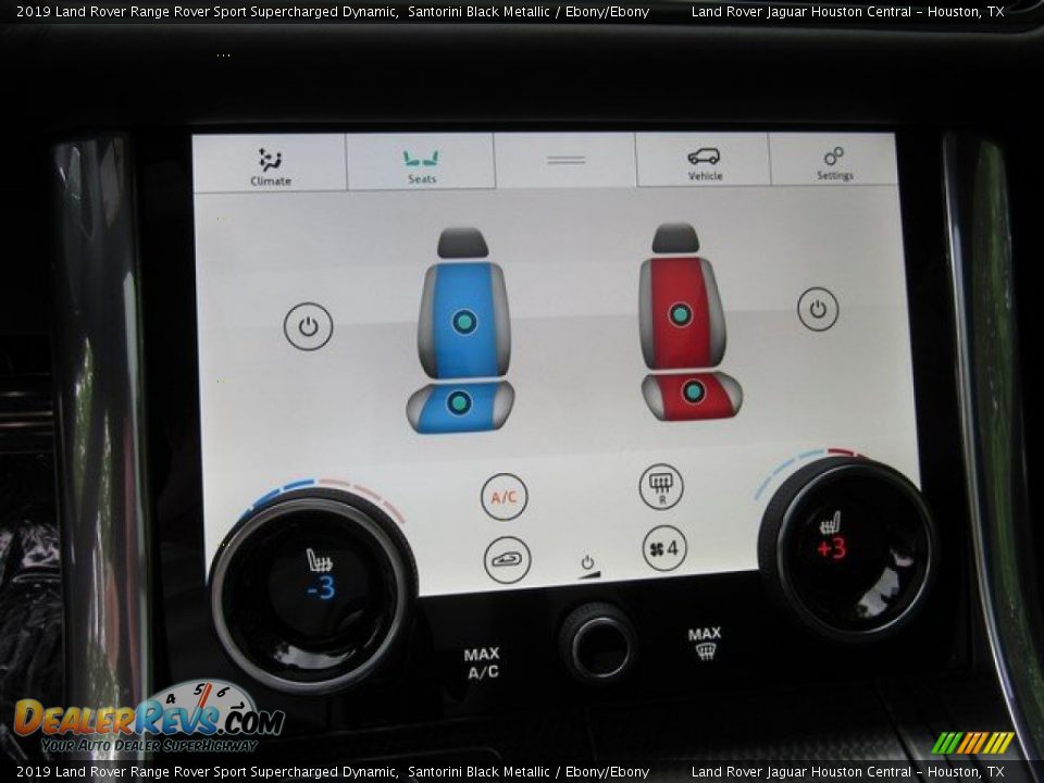 2019 Land Rover Range Rover Sport Supercharged Dynamic Santorini Black Metallic / Ebony/Ebony Photo #36