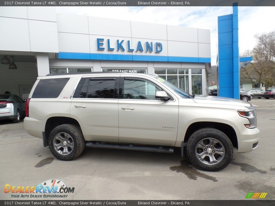 2017 Chevrolet Tahoe LT 4WD Champagne Silver Metallic / Cocoa/Dune Photo #4