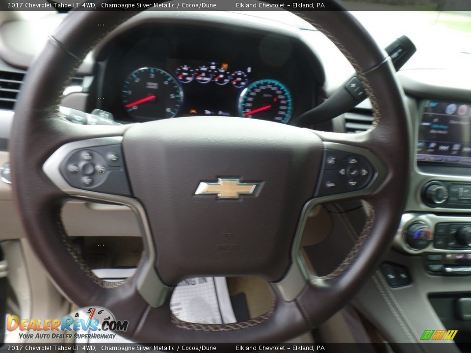 2017 Chevrolet Tahoe LT 4WD Champagne Silver Metallic / Cocoa/Dune Photo #22