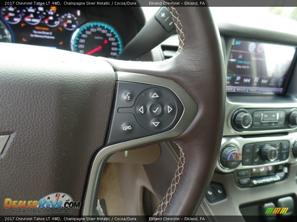 2017 Chevrolet Tahoe LT 4WD Champagne Silver Metallic / Cocoa/Dune Photo #23