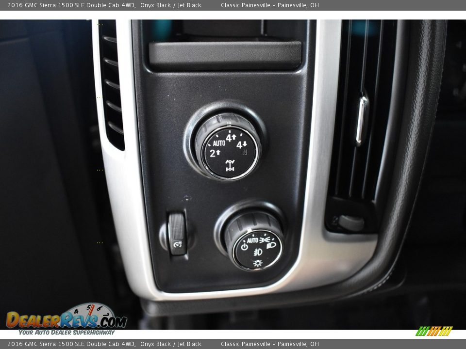 2016 GMC Sierra 1500 SLE Double Cab 4WD Onyx Black / Jet Black Photo #11