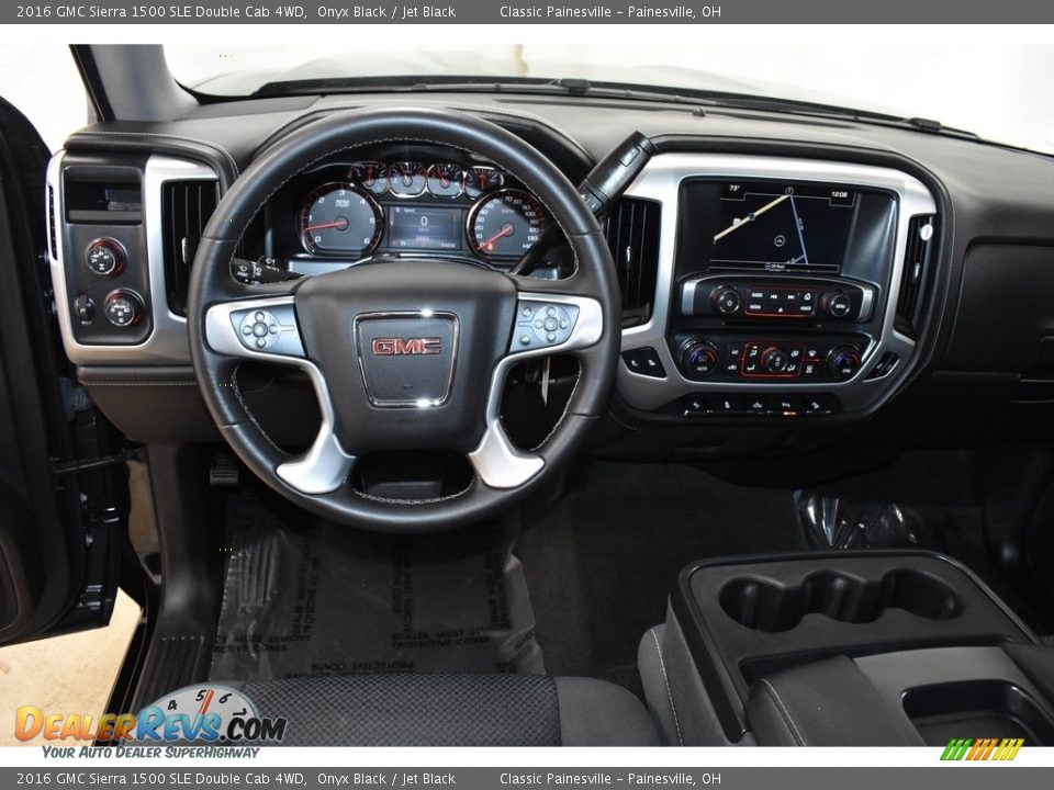 2016 GMC Sierra 1500 SLE Double Cab 4WD Onyx Black / Jet Black Photo #12