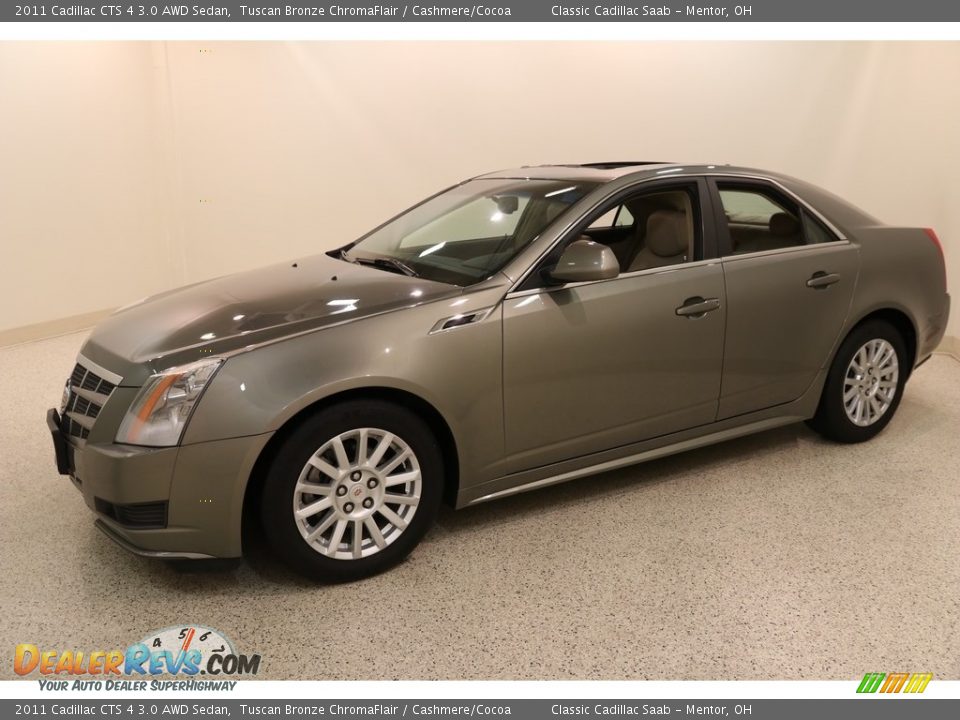 2011 Cadillac CTS 4 3.0 AWD Sedan Tuscan Bronze ChromaFlair / Cashmere/Cocoa Photo #3