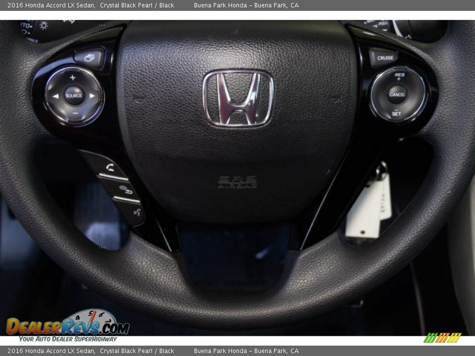 2016 Honda Accord LX Sedan Crystal Black Pearl / Black Photo #15