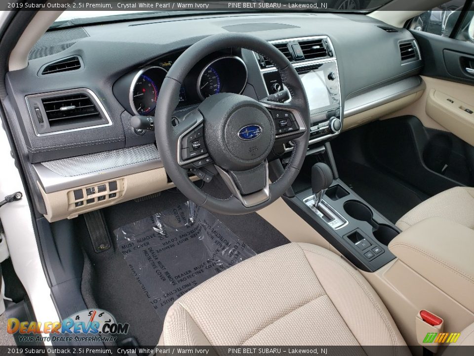 2019 Subaru Outback 2.5i Premium Crystal White Pearl / Warm Ivory Photo #9