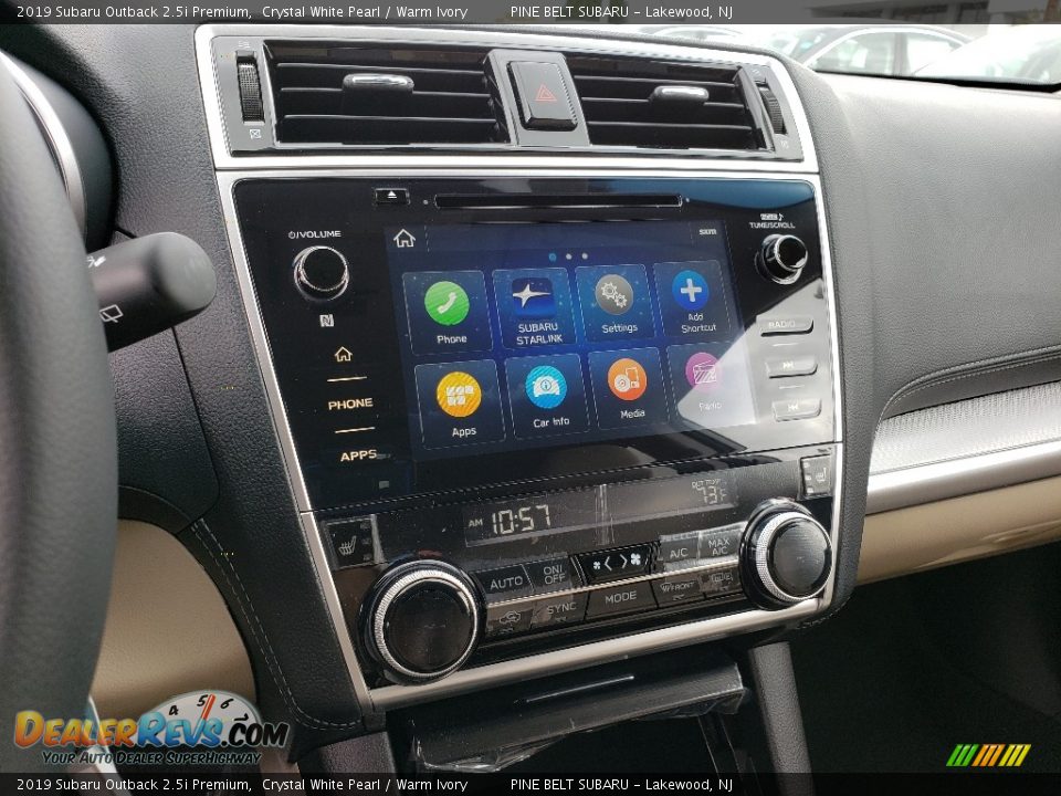 2019 Subaru Outback 2.5i Premium Crystal White Pearl / Warm Ivory Photo #10