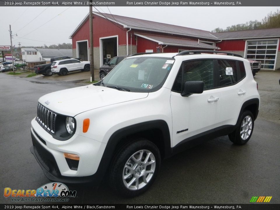 2019 Jeep Renegade Sport 4x4 Alpine White / Black/Sandstorm Photo #1