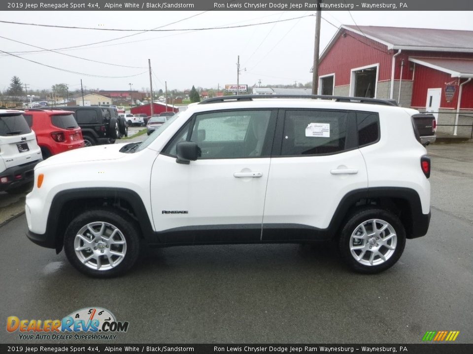 2019 Jeep Renegade Sport 4x4 Alpine White / Black/Sandstorm Photo #2