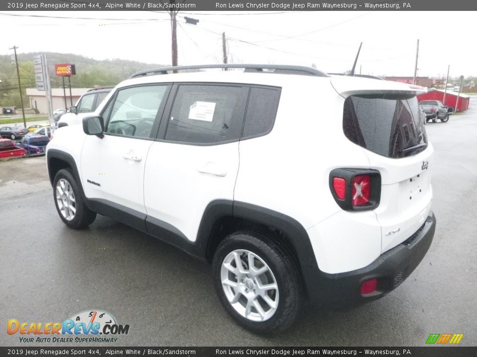 2019 Jeep Renegade Sport 4x4 Alpine White / Black/Sandstorm Photo #3