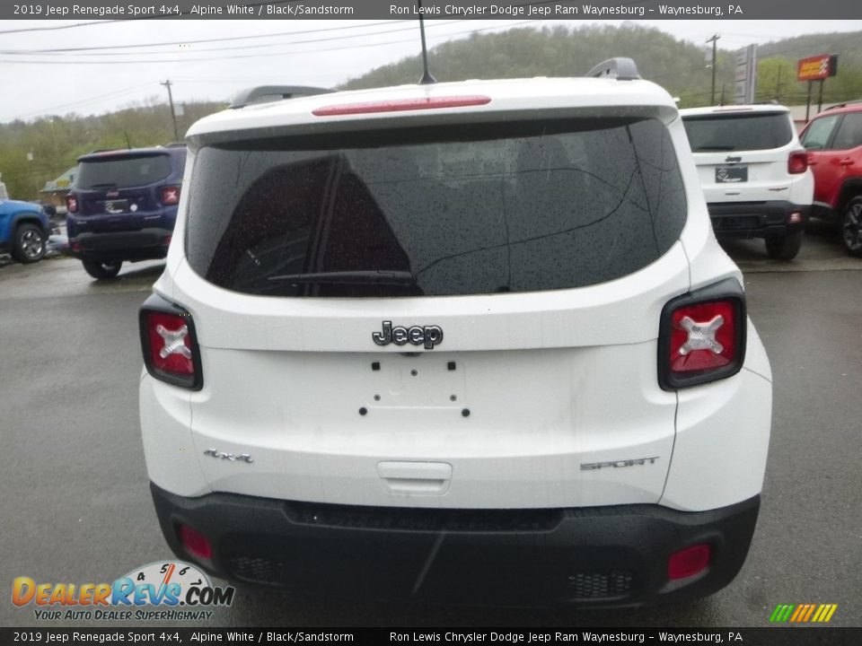 2019 Jeep Renegade Sport 4x4 Alpine White / Black/Sandstorm Photo #4