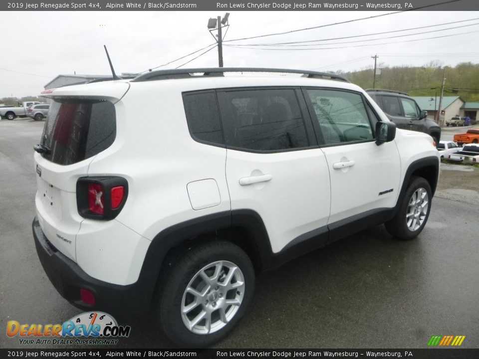 2019 Jeep Renegade Sport 4x4 Alpine White / Black/Sandstorm Photo #5
