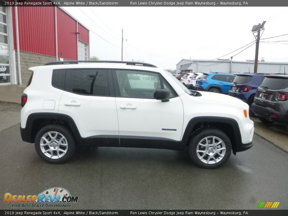 2019 Jeep Renegade Sport 4x4 Alpine White / Black/Sandstorm Photo #6