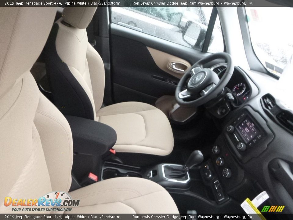 2019 Jeep Renegade Sport 4x4 Alpine White / Black/Sandstorm Photo #9