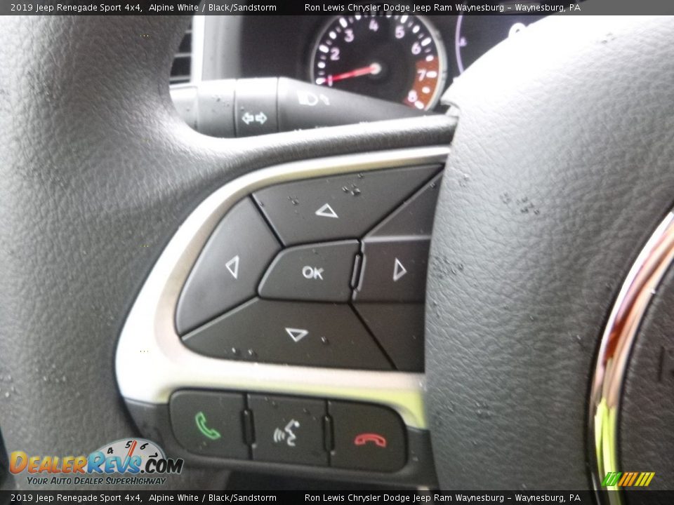 2019 Jeep Renegade Sport 4x4 Alpine White / Black/Sandstorm Photo #16