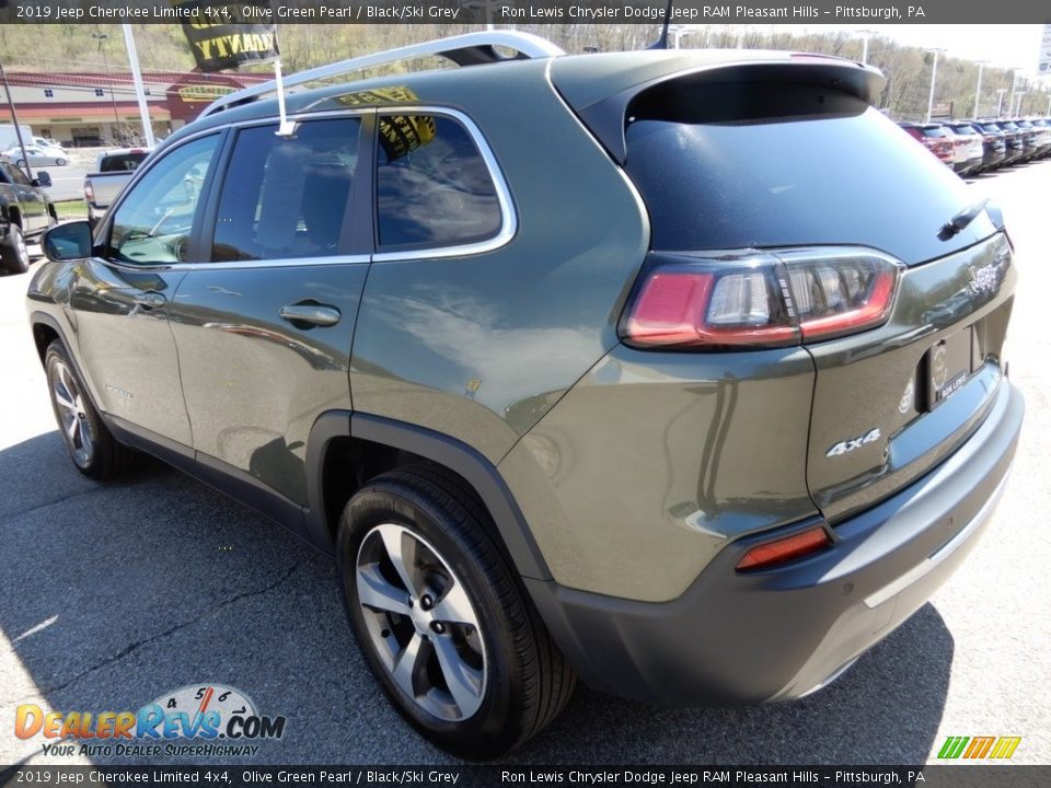 2019 Jeep Cherokee Limited 4x4 Olive Green Pearl / Black/Ski Grey Photo #3