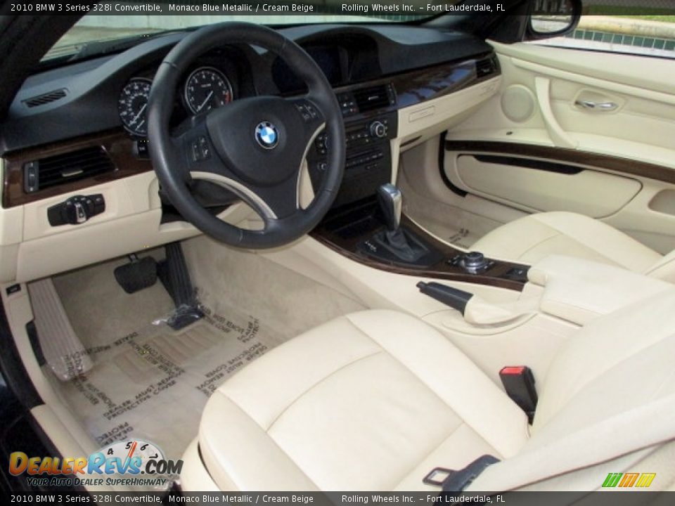2010 BMW 3 Series 328i Convertible Monaco Blue Metallic / Cream Beige Photo #8