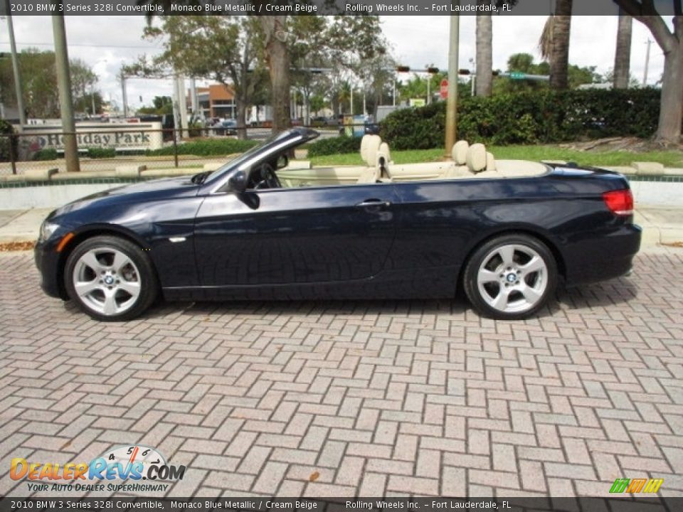 2010 BMW 3 Series 328i Convertible Monaco Blue Metallic / Cream Beige Photo #11