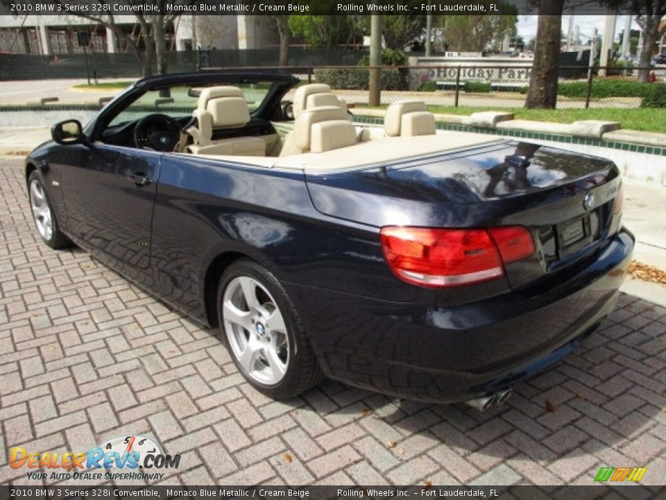 2010 BMW 3 Series 328i Convertible Monaco Blue Metallic / Cream Beige Photo #13