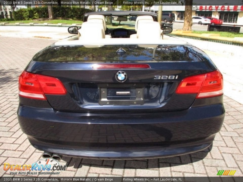 2010 BMW 3 Series 328i Convertible Monaco Blue Metallic / Cream Beige Photo #15