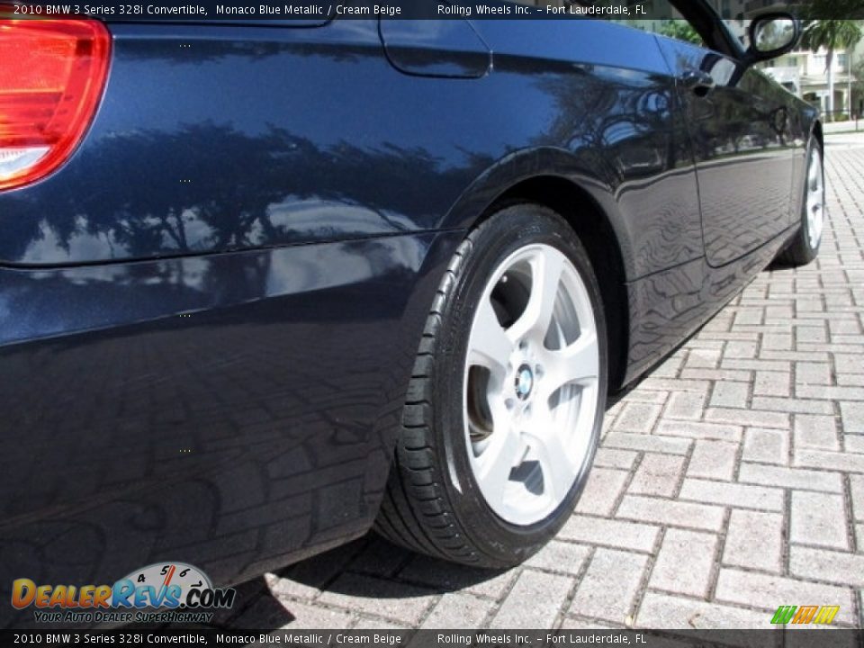 2010 BMW 3 Series 328i Convertible Monaco Blue Metallic / Cream Beige Photo #17