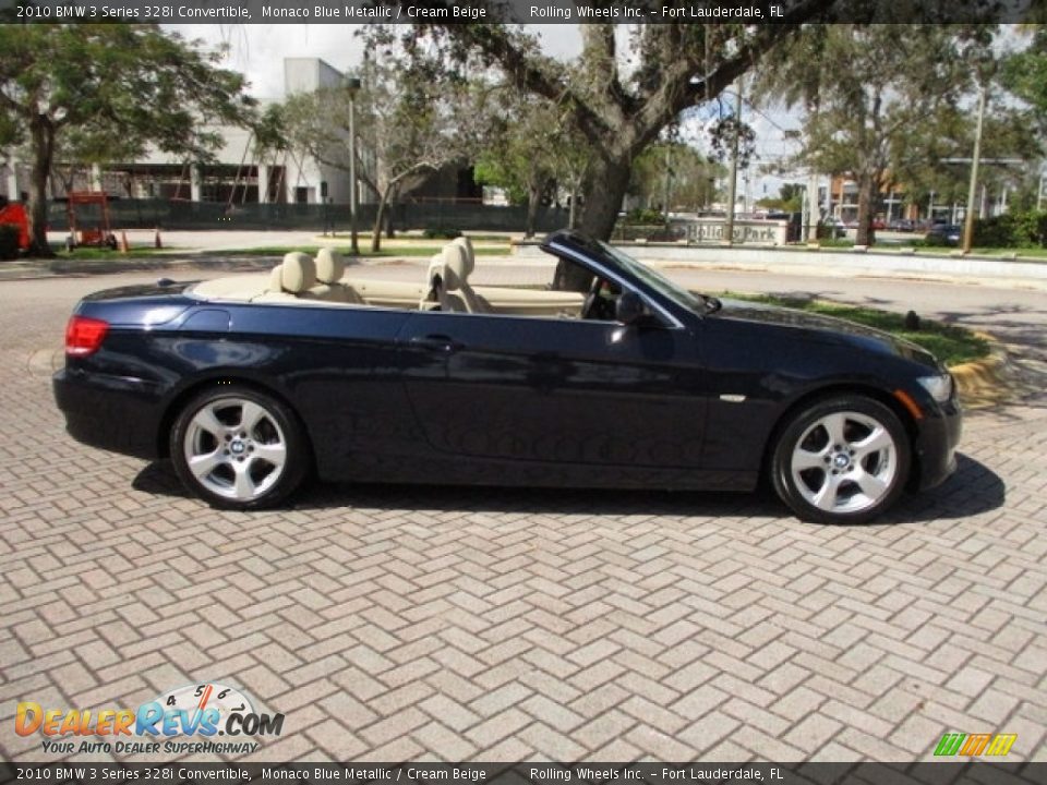 2010 BMW 3 Series 328i Convertible Monaco Blue Metallic / Cream Beige Photo #23
