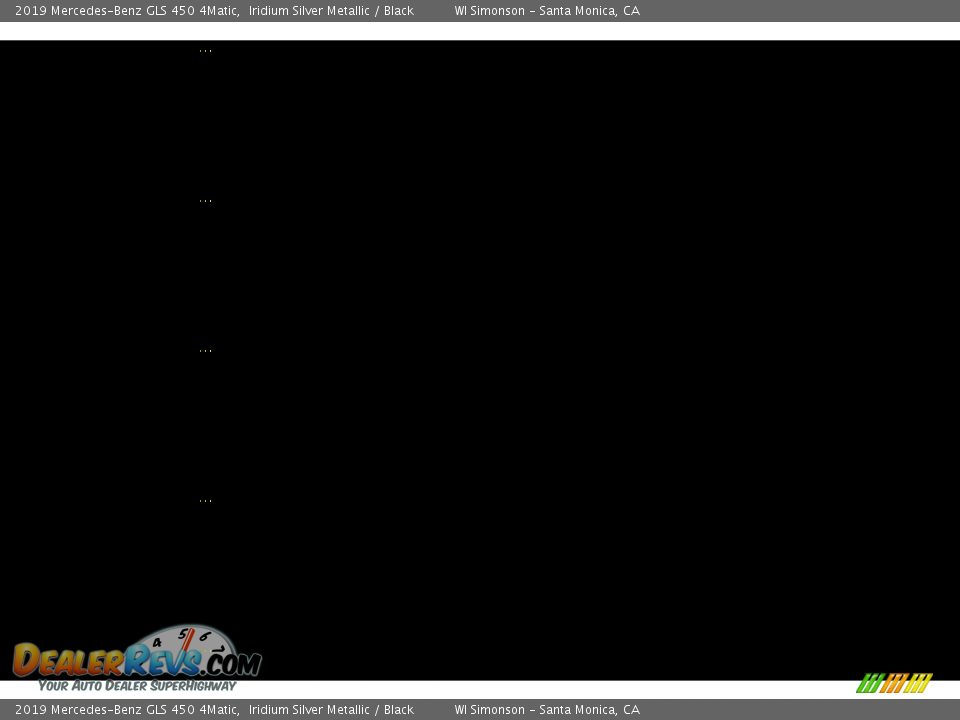 2019 Mercedes-Benz GLS 450 4Matic Iridium Silver Metallic / Black Photo #11