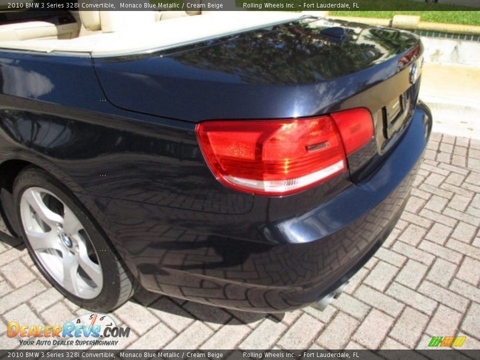 2010 BMW 3 Series 328i Convertible Monaco Blue Metallic / Cream Beige Photo #33