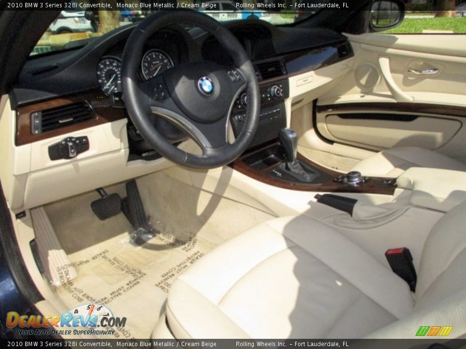 2010 BMW 3 Series 328i Convertible Monaco Blue Metallic / Cream Beige Photo #34