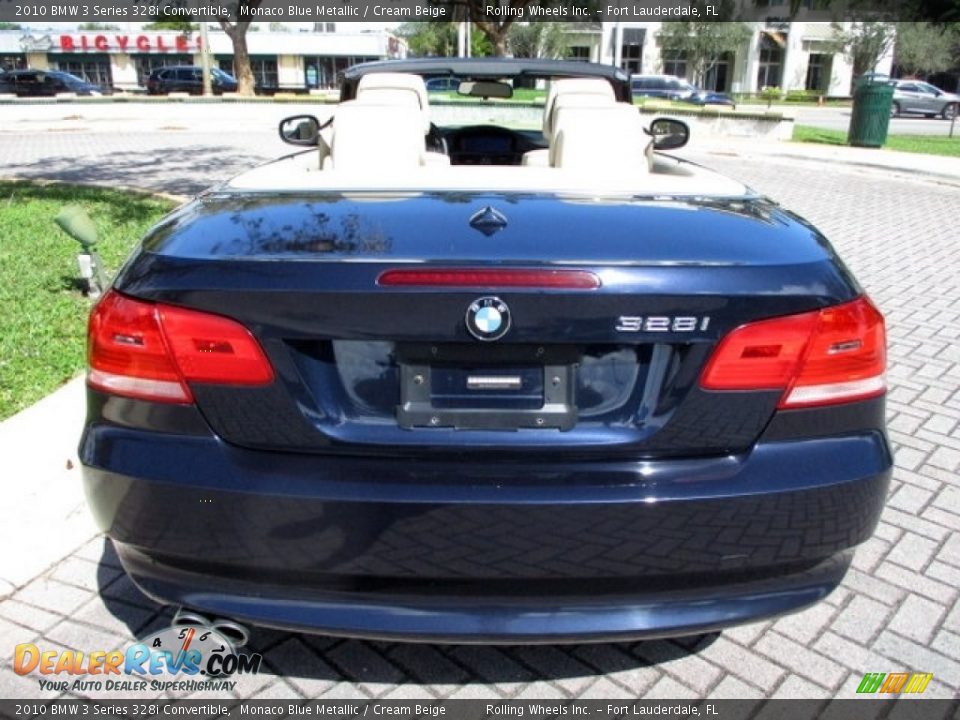 2010 BMW 3 Series 328i Convertible Monaco Blue Metallic / Cream Beige Photo #35