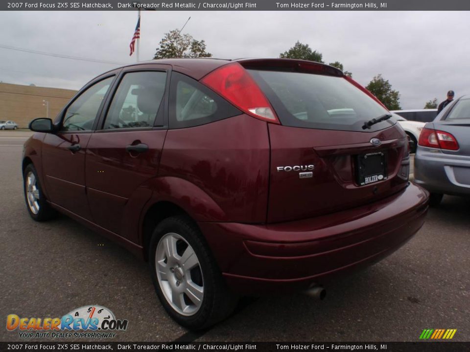 2007 Ford Focus ZX5 SES Hatchback Dark Toreador Red Metallic / Charcoal/Light Flint Photo #3