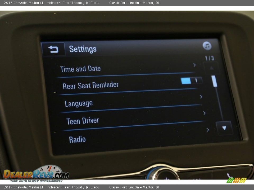 2017 Chevrolet Malibu LT Iridescent Pearl Tricoat / Jet Black Photo #13