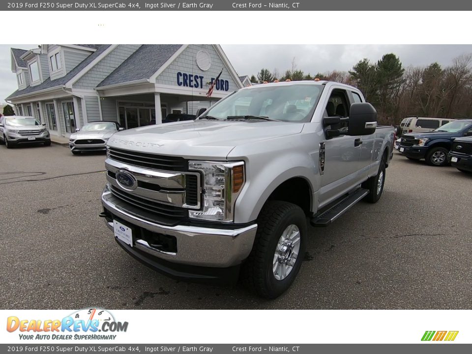2019 Ford F250 Super Duty XL SuperCab 4x4 Ingot Silver / Earth Gray Photo #3