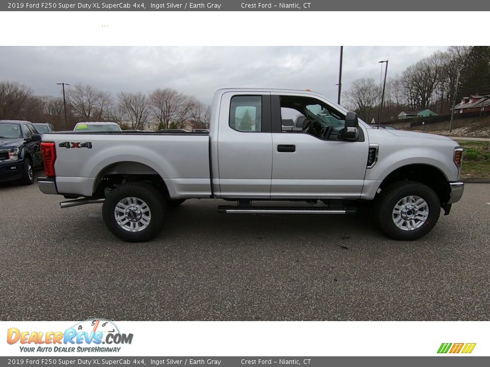 2019 Ford F250 Super Duty XL SuperCab 4x4 Ingot Silver / Earth Gray Photo #8