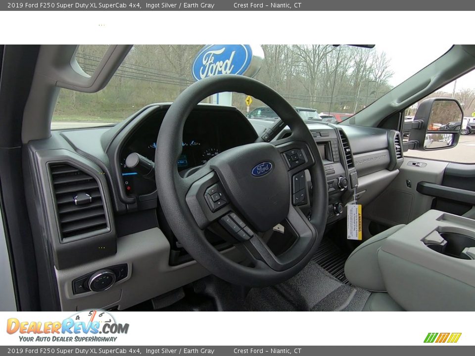 2019 Ford F250 Super Duty XL SuperCab 4x4 Ingot Silver / Earth Gray Photo #10