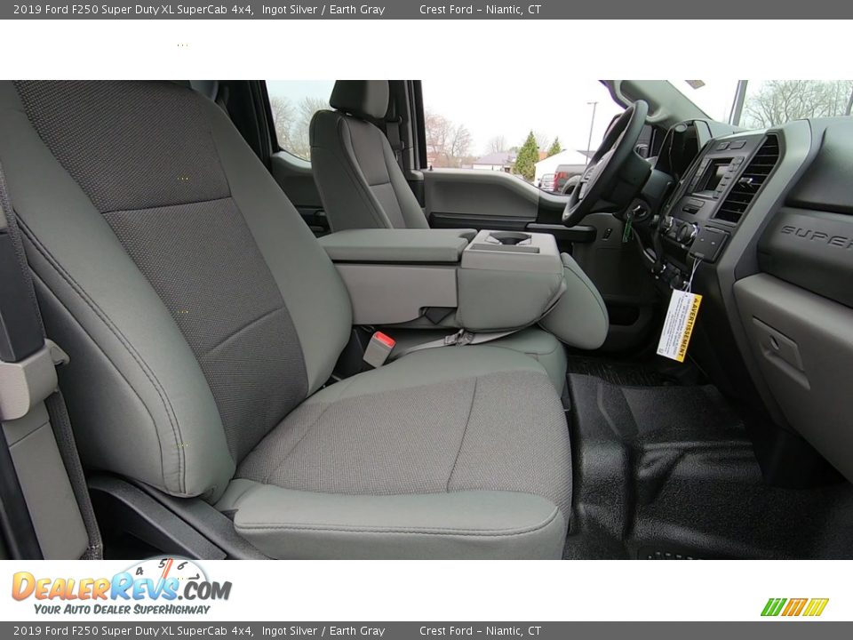 2019 Ford F250 Super Duty XL SuperCab 4x4 Ingot Silver / Earth Gray Photo #23