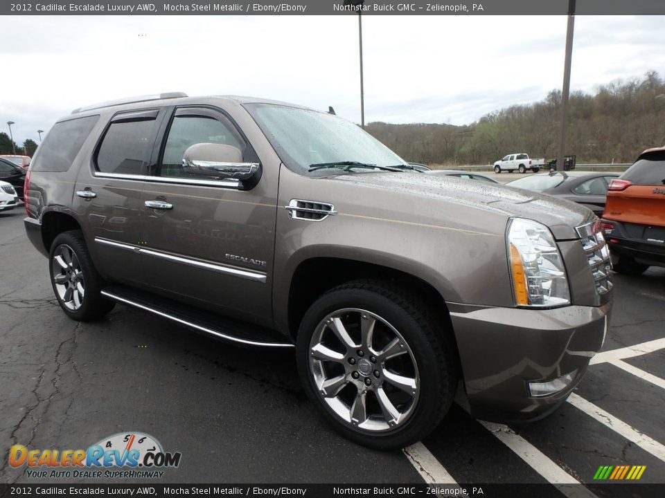 2012 Cadillac Escalade Luxury AWD Mocha Steel Metallic / Ebony/Ebony Photo #3