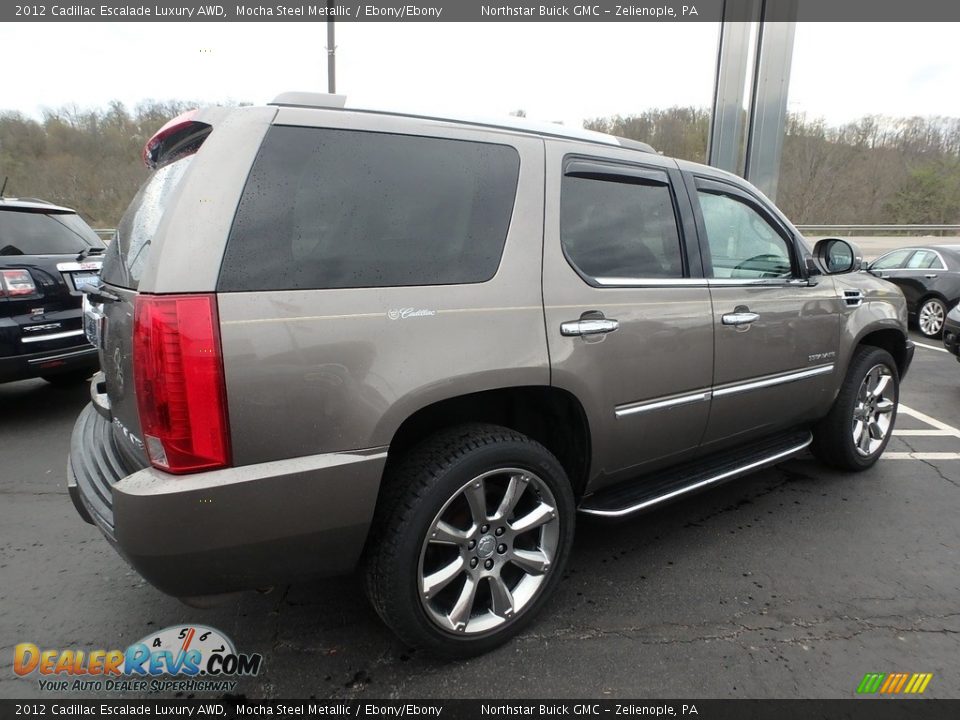 2012 Cadillac Escalade Luxury AWD Mocha Steel Metallic / Ebony/Ebony Photo #7