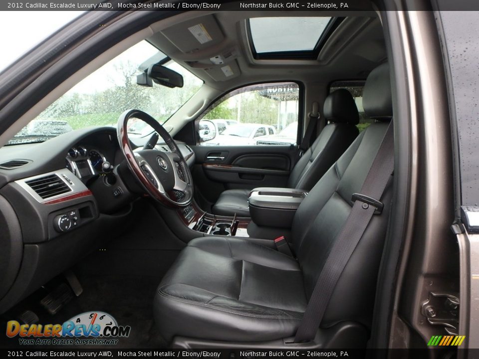 2012 Cadillac Escalade Luxury AWD Mocha Steel Metallic / Ebony/Ebony Photo #14