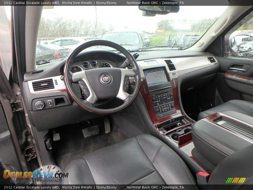 2012 Cadillac Escalade Luxury AWD Mocha Steel Metallic / Ebony/Ebony Photo #17