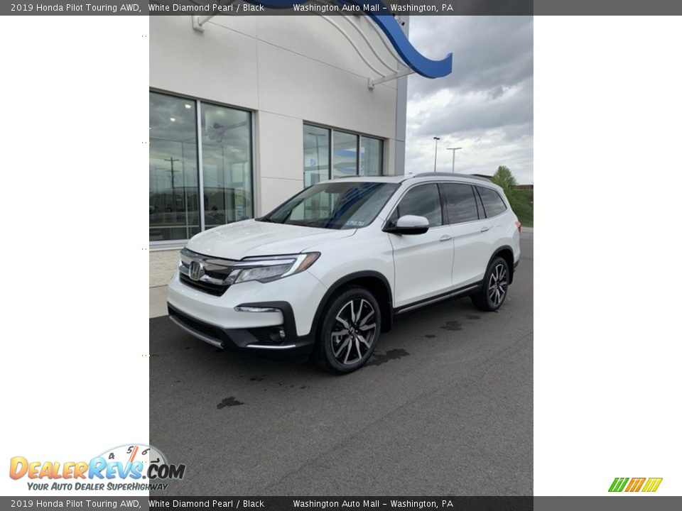 2019 Honda Pilot Touring AWD White Diamond Pearl / Black Photo #2