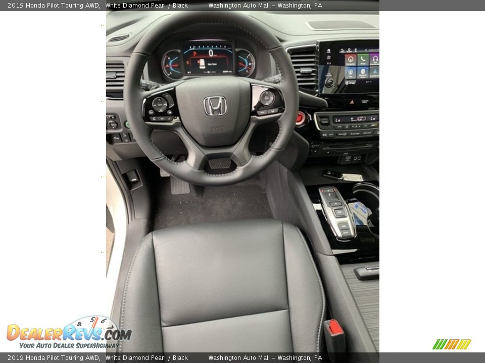 2019 Honda Pilot Touring AWD White Diamond Pearl / Black Photo #11